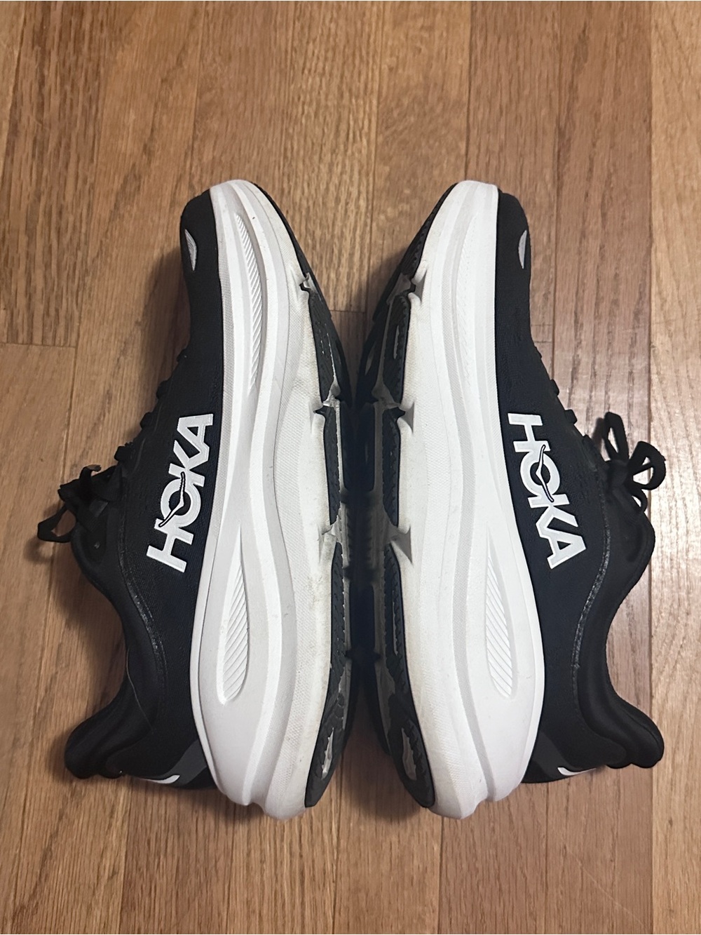 Hoka Black and White Running Sneakers - Picture 3 of 7